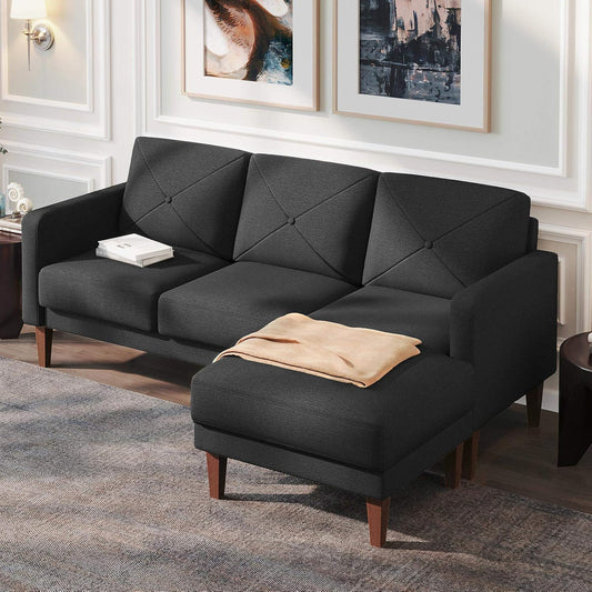 Belffin Convertible Sectional Sofa Couch with Chaise – Modern L-Shaped Comfort