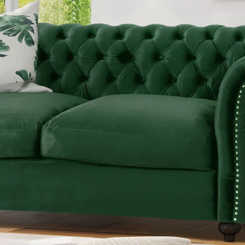 Pasillas 61.7'' Rolled Arm Modular Loveseat Sofa