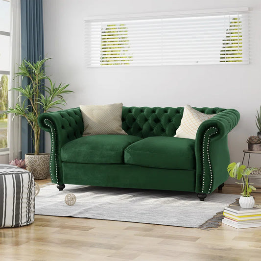 Pasillas 61.7'' Rolled Arm Modular Loveseat Sofa