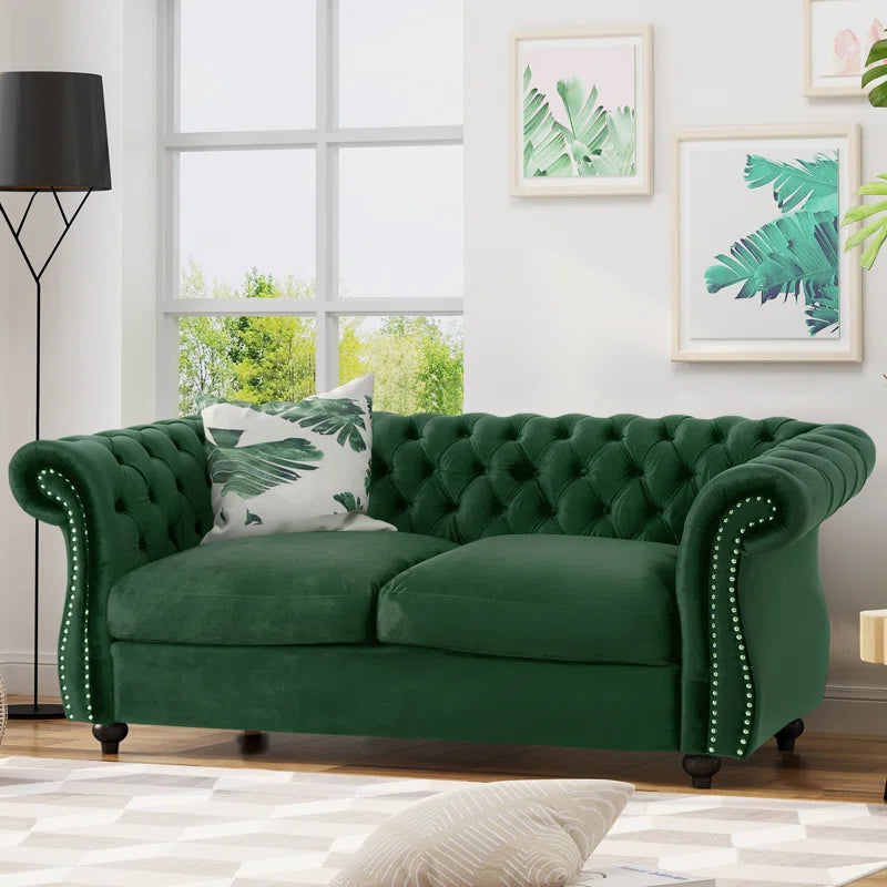 Pasillas 61.7'' Rolled Arm Modular Loveseat Sofa