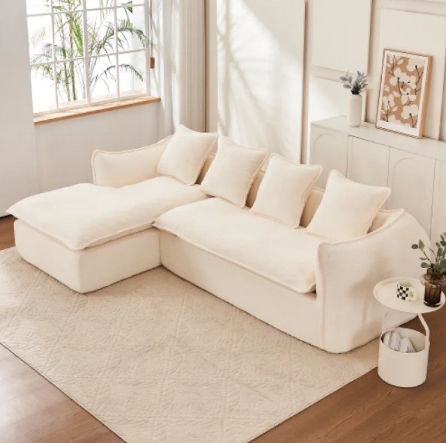 L-Shaped Sectional Sofa with Chaise