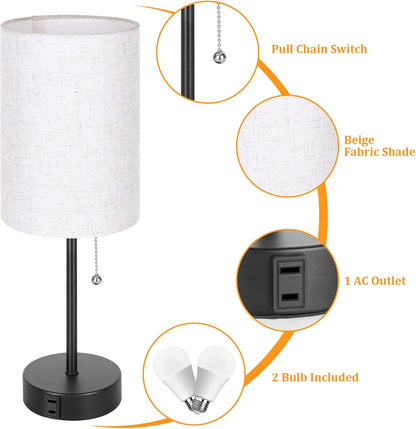 Modern C-Shaped Side Table – Wood Black Metal