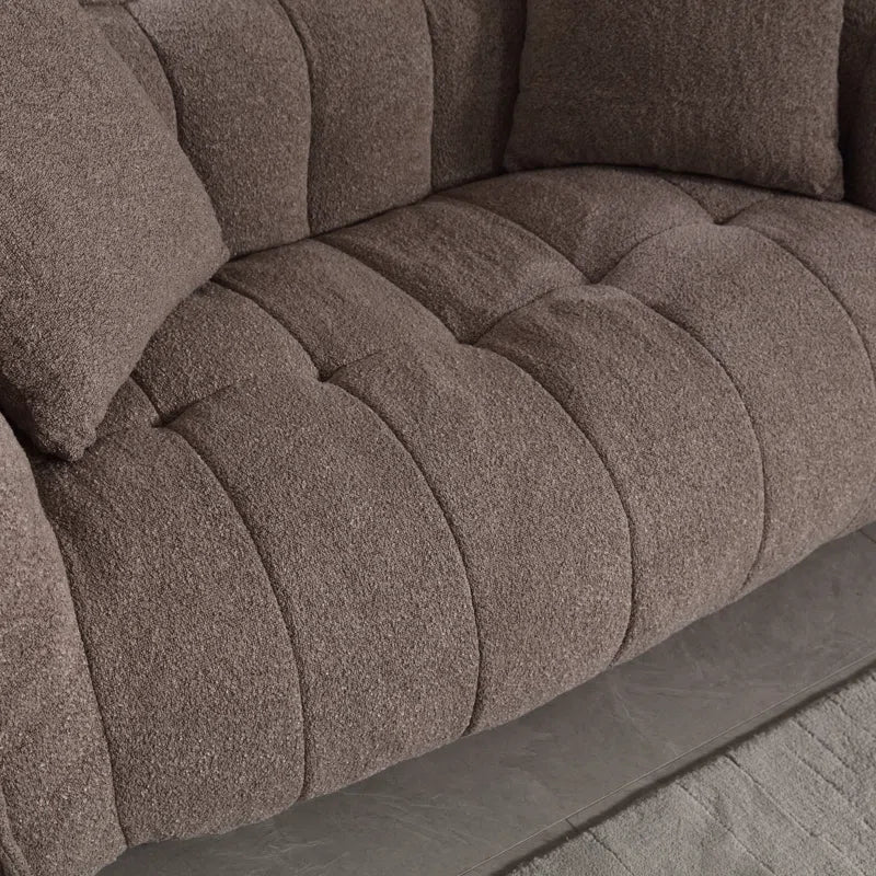 Modern Cloud Sofa Set with Armchair & Ottoman – Beige