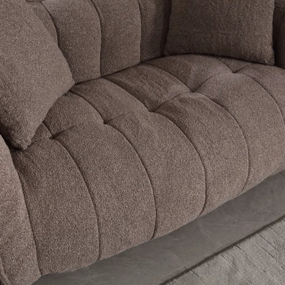 Modern Cloud Sofa Set with Armchair & Ottoman – Beige